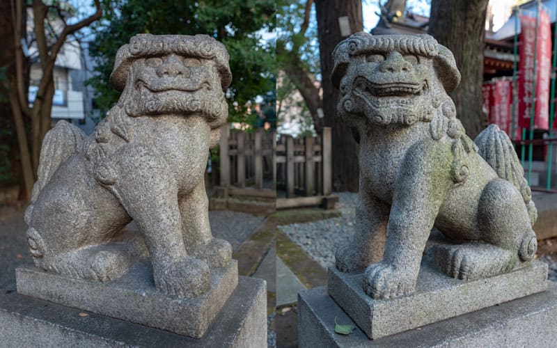 金王八幡宮の御嶽神社の狛犬