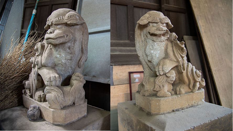 六所神社の旧狛犬