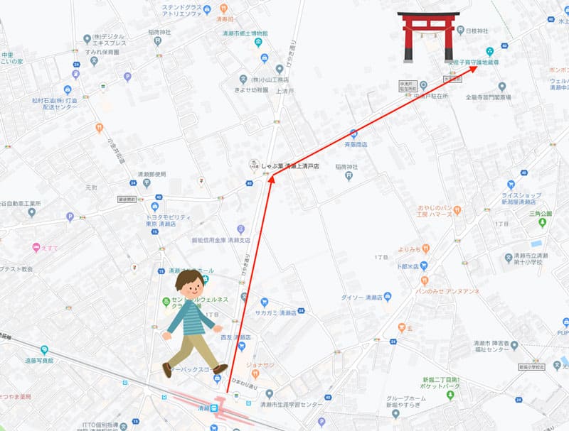清瀬市　日枝神社 マップ